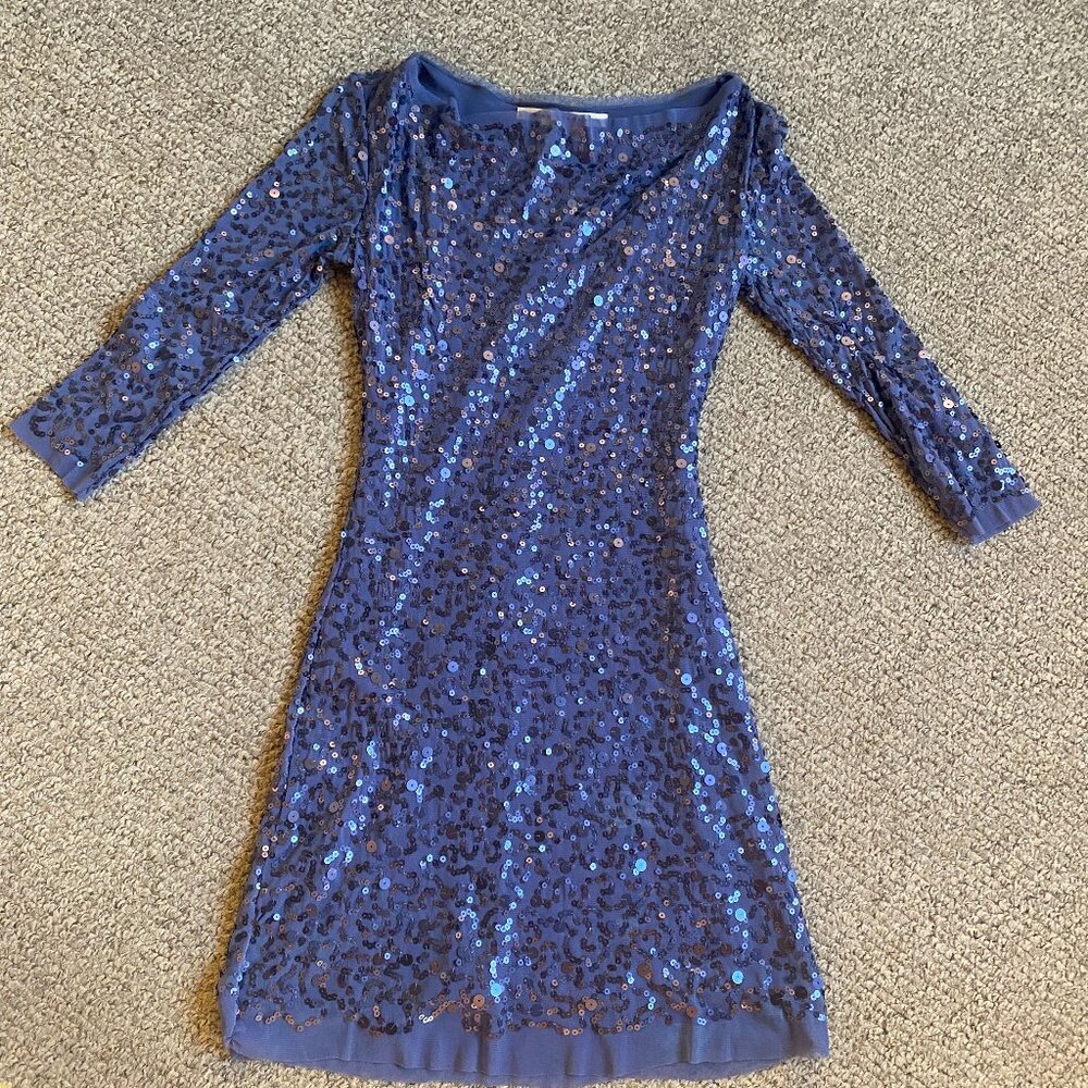 Max Studio Blue/Periwinkle/Purple Sequin Dress